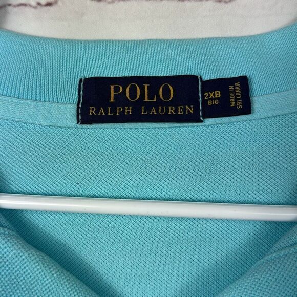 Polo Ralph Lauren Shirt Mens 2XB 2X Big Short Sleeve Golf Performance Blue - Picture 4 of 10